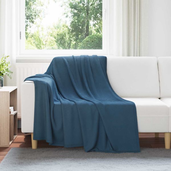 vidaXL Deka Námornícka modrá 200 x 150 cm Flís