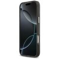 Karl Lagerfeld puzdro Magsafe IML trblietavé puzdro s kovovým rámom fotoaparátu a tlačidlami s hlavami Karla a Choupette na opakovanom logu KL pre iPhone 17 Pro Max čierne