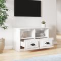 vidaXL TV skrinka lesklá biela 80x35x50 cm spracované drevo