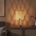 vidaXL Tienidlo na lampu hnedé Ø23x28 cm prútené