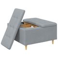 vidaXL Ottoman s Úložným Priestorom Svetlosivá 80 x 80 x 45 cm látka