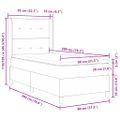 vidaXL Posteľ s pružinovým rámom s vankúšom Krémová 200 x 80 cm látka