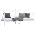 VidaXL Denná posteľ bez matraca Biela 75x190 cm Oceľ