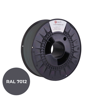 Filament C-TECH PREMIUM LINE, TPU 90A, flexibilný, čadičová šedá, RAL7012, 1,75mm, 1kg