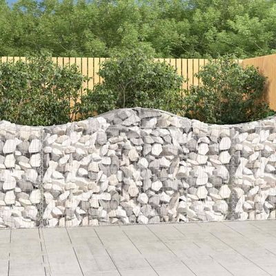 vidaXL Oblúkové gabiónové koše 12 ks 200x30x100/120cm pozinkov. železo