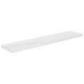 vidaXL Plávajúce nástenné police 4ks, lesklé biele 120x23,5x3,8cm, MDF