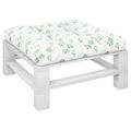 vidaXL Poduška na paletovú pohovku vzor listov 80x80x12 cm látka