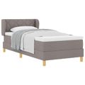vidaXL Posteľ s pružinovým rámom Sivohnedá 90 x 190 cm látka