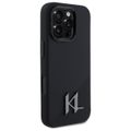 Puzdro Karl Lagerfeld pre iPhone 16 Pro 6,3" KLHMP16LSCMKMPCK čierne tvrdý silikón Shadow Metal Initial MagSafe
