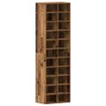 VidaXL Skrinka na topánky Old Wood 54x34x183 cm Engineered Wood