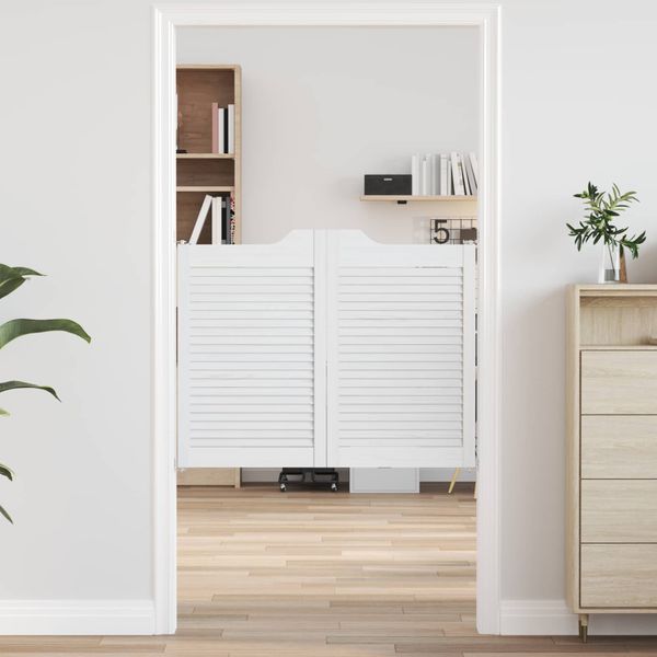 vidaXL Kladivové dvere 2 pcs Biela Borovicový masív