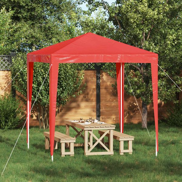 vidaXL Párty stan 200 x 200 x 240 cm Červená PE a oceľ