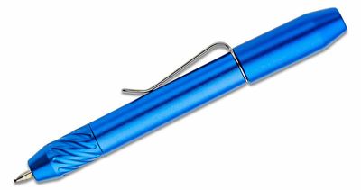 CRKT CR-TPENBOND2 TECHLINER™ Super Shorty BLUE taktické pero 10 cm, modrá, hliník, čierna náplň