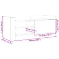 vidaXL TV skrinka biela 100x35x40 cm spracované drevo
