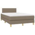 vidaXL Boxspring posteľ s matracom sivohnedý 120x200 cm látka