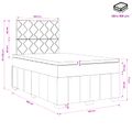 vidaXL LED boxspring posteľ s matracom Svetlosivá 120 x 190 cm Látka