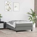 vidaXL Posteľný rám s boxspringom tmavosivá 80x200 cm látka