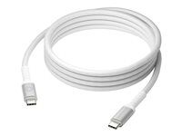 dbramante1928 re-charge it - USB kábel - USB-C (M) do USB-C (M) - 2 m - pletený, napájanie USB (240 W), 100 % recyklovaný plast - biela