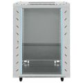 vidaXL Sieťový kabinet s úložiskom Sivá 60 x 60 x 80 cm Oceľ