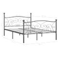 vidaXL Posteľný rám sivý 200x200 cm kovový