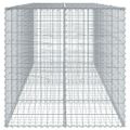 vidaXL Gabiónový kôš s krytom 400x100x100 cm pozinkované železo