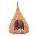 vidaXL Domček pre mačku s vankúšom 40x60 cm prírodná vŕba típí