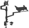 Neomounts DS20-425BL2/Držák displeje a notebooku/na stůl/17-27"; 11,6-17,3"/svorka+průch./VESA 100X100/nosn. 8+5kg/čern Držák, VESA, stolní, pro monitor a notebook, úhloprícka 17"–27", náklon, otácení, rotace, nosnost 8+5kg, cerný