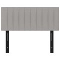 vidaXL Čelo postele bledosivé 100x5x78/88 cm látka