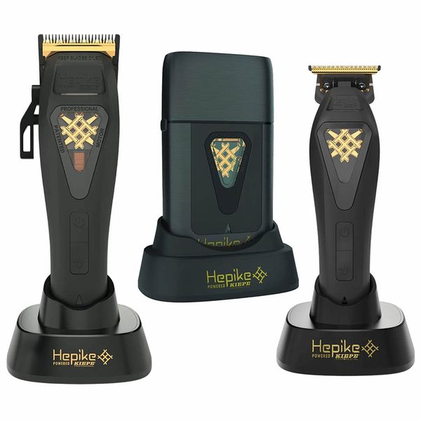 Výhodná sada barber strojčekov HEPIKE clipper, trimmer & UV shaver