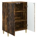 vidaXL Servírovacia skriňa Dymový dub 66 x 34,5 x 90 cm