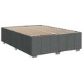 vidaXL LED boxspring posteľ s matracom Tmavosivá 160 x 200 cm Látka