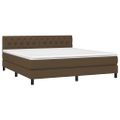 vidaXL Boxspring posteľ s matracom tmavohnedá 160x200 cm látka