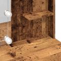 vidaXL Toaletný stolík s LED svetlami staré drevo 96x40x142 cm