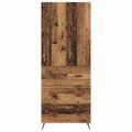 vidaXL Highboard Staré drevo 69,5 x 34 x 180 cm Kompozitné drevo