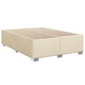 vidaXL Posteľ s boxspringom a matracom a LED Krémová 160 x 200 cm
