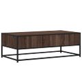 vidaXL Konferenčný stolík hnedý dub 100x50x35 cm kompozit. drevo a kov