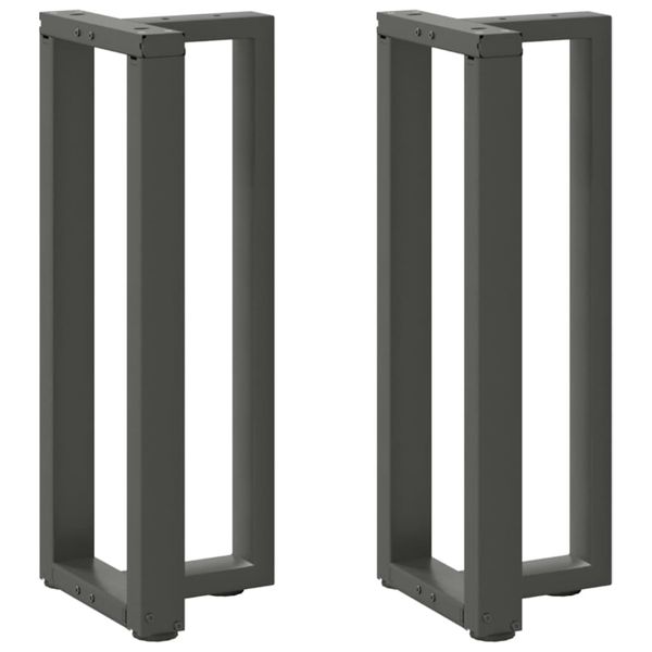 vidaXL Nohy ku konzolovému stolu v tvare T, 2 ks, antracitové, 38x25x(72-73) cm, oceľ