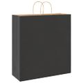 vidaXL Papierové tašky 250 ks s rúčkami, čierna, 45x17x48 cm