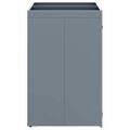 vidaXL Úložisko na 2 koše Wheelie Svetlosivá 136 x 77,5 x 121,5 cm