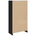 vidaXL Knižnica čierna 57x28,5x107,5 cm kompozitné drevo