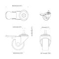vidaXL Kolieska 12 ks Čierna M6 x 37 mm Železo a nylon
