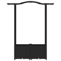vidaXL Vyvýšený záhon s mriežkou a strechou Čierna 125 x 40 x 138 cm