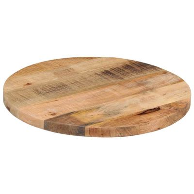 vidaXL Stolová doska Ø 40x2,5 cm okrúhla masívny surový mangovník