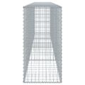 vidaXL Gabiónový kôš s krytom 400x50x100 cm pozinkované železo