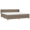 vidaXL Boxspring posteľ s matracom sivohnedý 200x200 cm látka