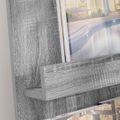 vidaXL Regál na časopisy Sivý Sonoma 43 x 11 x 102 cm Kompozitné drevo