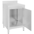 vidaXL Gastro pracovný stôl so skrinkou 60x60x96 cm nehrdzavejúca oceľ