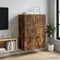vidaXL Nástenná skrinka 66 x 34,5 x 90 cm Kompozitné drevo Dymový dub