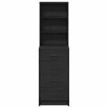 vidaXL Highboard Čierny dub 40 x 41 x 135 cm Kompozitné drevo
