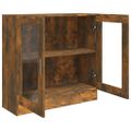 vidaXL Vitrína dymový dub 82,5x30,5x80 cm spracované drevo